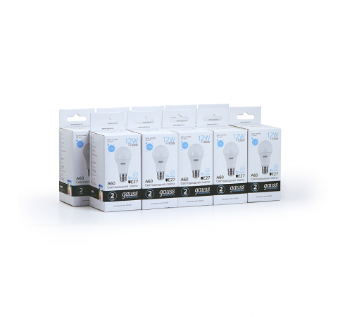 Лампа светодиодная LED 12Вт E27 220В 6500К Elementary A60  23232  Gauss