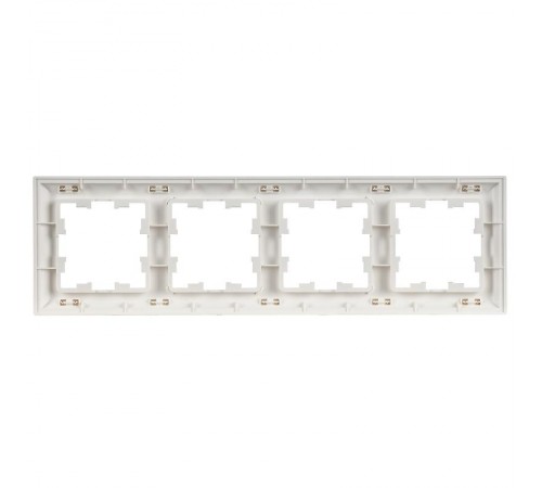 BRITE Рамка 4-местная РУ-4-БрАБ арктический белый/белый   BR-M42-12-K91  IEK
