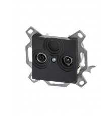 ABB Levit Антрацит Розетка TV-R проходная 7дБ  5011H-A03607 63W  2CHH083607A6063  ABB