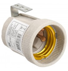 Патрон с держателем Е27 керамика IEK  EPC15-04-01-K01  IEK