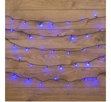 Гирлянда "Твинкл Лайт" 10 м, темно-зеленый ПВХ, 80 LED, цвет: Синий  303-043  NEON-NIGHT
