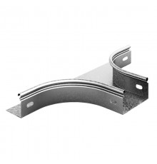 Ответвитель горизонтальный плавный 100х100, толщ. 0,7 мм, Сендзимир цинк, 031811  ОГП-100х100-0,7-R100-СЦ   Ostec