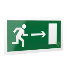 Пиктограмма (Наклейка) PS-40206.E03"Напр. к эвакуационному выходу направо" для CRUISER   a13735  Белый свет