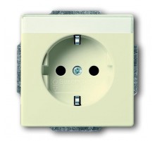 Розетка SCHUKO 16А 250В с полем для надписи, серия solo/future, цвет savanne/слоновая кость  2011-0-3726   2CKA002011A3726  ABB