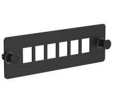 ITK Планка для 6-ти адаптеров опт. SC или LC-Duplex черная  OP05-6SC  ITK