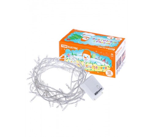 Гирлянда новогодняя светодиодная, СГ 100, 220 В, многоцветная, 5 м, 8 режимов  SQ0361-0002  TDM ELECTRIC