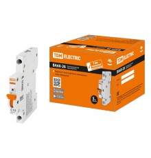 Выключатель автоматический однополюсный ВА60-26-14 1P 10А 4,5кА х-ка С компакт  SQ0206-0602  TDM