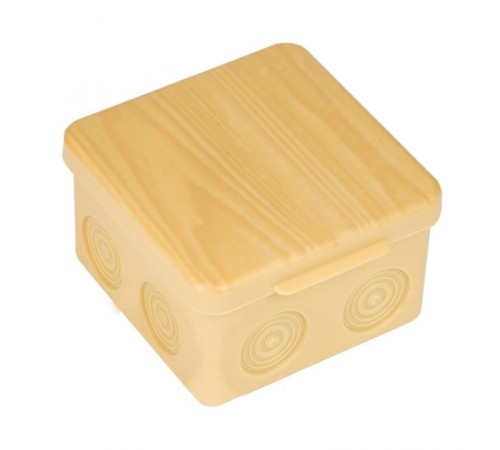 Коробка распределительная КМР-030-034 пылевлагозащищенная без мембранных вводов (105х105х50) светлое дерево EKF PROxima  plc-kmr-030-034-s  EKF