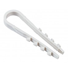 Дюбель-хомут 5-10мм круг. каб. нейл. белый (25шт/упак)  UDH13-05-10-025-K01  IEK