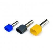 Наконечник-гильза двойная 14 мм с изолир.фланцем 10,00 кв.мм коричневый (НШВИ2)  2ART5092BRN  DKC