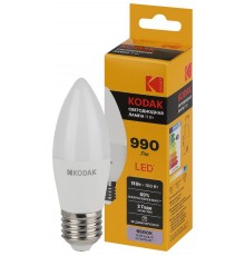 Лампа светодиодная B35-11W-865-E27 11Вт свеча холодный дневной свет  Б0057634  Kodak
