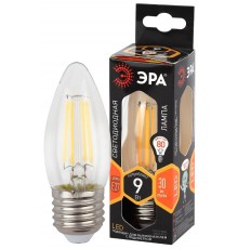 Лампа светодиодная F-LED B35-9w-827-E27 (филамент, свеча, 9Вт, тепл, E27)  Б0046993  ЭРА