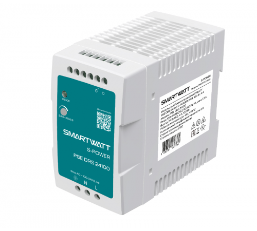 Блок питания импульсный SMARTWATT PSE DRS 24100 S-POWER, 24 В, 100 Вт, 4 А  4512020450018  SMARTWATT