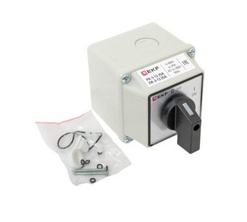 Переключатель кулачковый ПК-3-13 25А 3P "ВКЛ-ВЫКЛ" IP54 EKF PROxima  pk-3-13-25  EKF