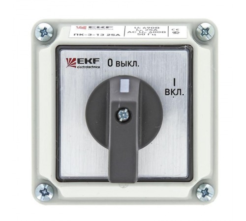Переключатель кулачковый ПК-3-13 25А 3P "ВКЛ-ВЫКЛ" IP54 EKF PROxima  pk-3-13-25  EKF