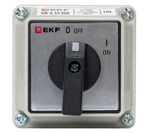 Переключатель кулачковый ПК-3-13 25А 3P "ВКЛ-ВЫКЛ" IP54 EKF PROxima  pk-3-13-25  EKF
