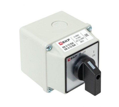 Переключатель кулачковый ПК-3-13 25А 3P "ВКЛ-ВЫКЛ" IP54 EKF PROxima  pk-3-13-25  EKF