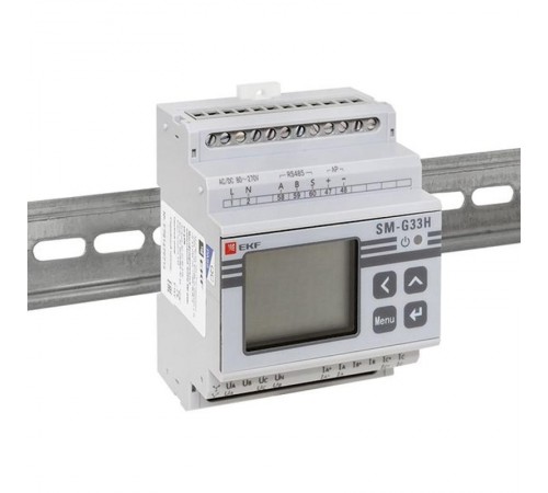 Многофункциональный измерительный прибор G33H с жидкокристалическим дисплеем  на DIN-рейку  sm-g33h  EKF