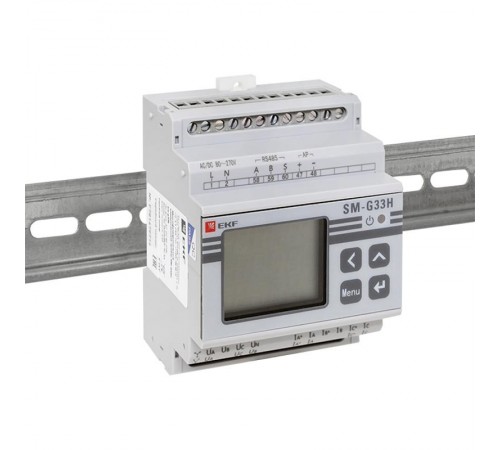 Многофункциональный измерительный прибор G33H с жидкокристалическим дисплеем  на DIN-рейку  sm-g33h  EKF