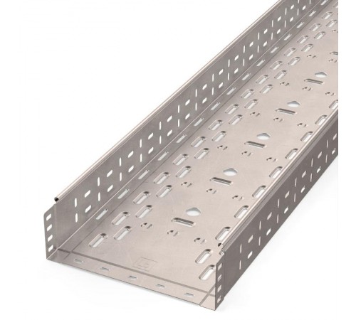 Лоток перфорированный Стандарт INOX (AISI 409) 300х100х3000 (0,8 мм) (6 м/уп)  PR16.2419  Промрукав