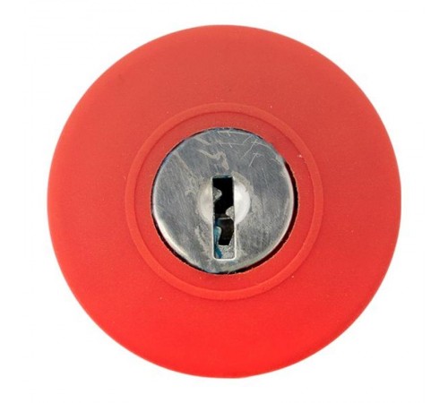 Механизм исполнительный кнопки XB4 "Грибок" красный поворотный с фиксацией с замком IP65  XB4BA1F-R-65  EKF