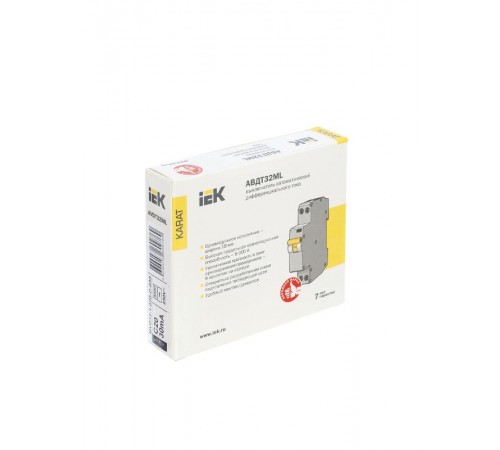 Выключатель автоматический дифференциального тока АВДТ32МL С20 30мА KARAT  MVD12-1-020-C-030  IEK