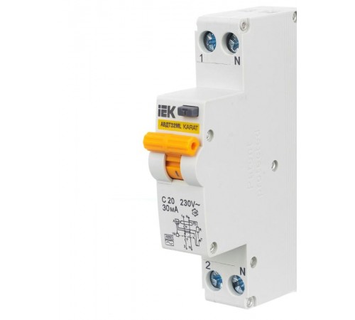 Выключатель автоматический дифференциального тока АВДТ32МL С20 30мА KARAT  MVD12-1-020-C-030  IEK