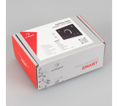 Панель Sens SMART-P79-DIM Black (230V, 4 зоны, 2.4G) (Arlight, IP20 Пластик, 5 лет)  028399  Arlight