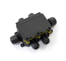 Распределительная коробка с откидной крышкой 6-вводная IP68 ПА66 40А 450В d3,5-12 мм 131х95х37  PR08.13155  Промрукав