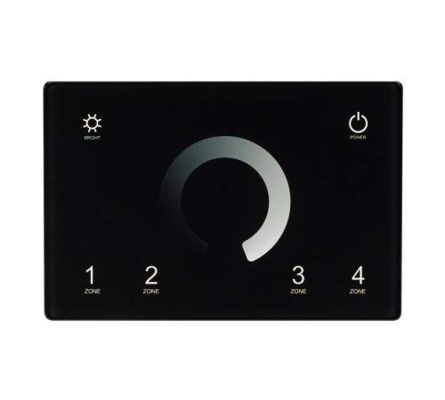 Панель Sens SMART-P79-DIM Black (230V, 4 зоны, 2.4G) (Arlight, IP20 Пластик, 5 лет)  028399  Arlight