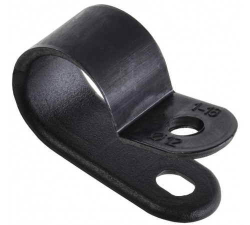 Скоба крепежная 12мм нейлоновая черная (50шт)  USK11-12-050-K02  IEK