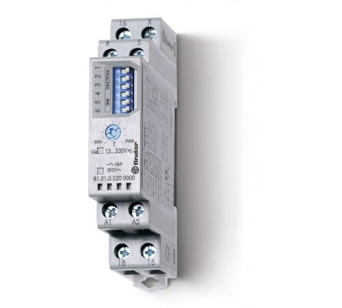 Модульный таймер мультифункциональный (AI, DI, SW, SP, BE, DE, EEb), функции SET, RESET; питание 12...240В АС/DC; 1CO 16A  810102300000  Finder