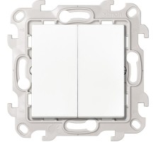 Кнопочный двухклавишный выключатель 10A  белого цвета S24 Harmonie  2410151-030  Simon