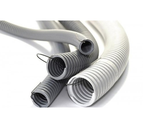 Труба гибкая гофрированная ПВХ 20мм с протяжкой (50м)  CTG20-20-K41-050I  IEK