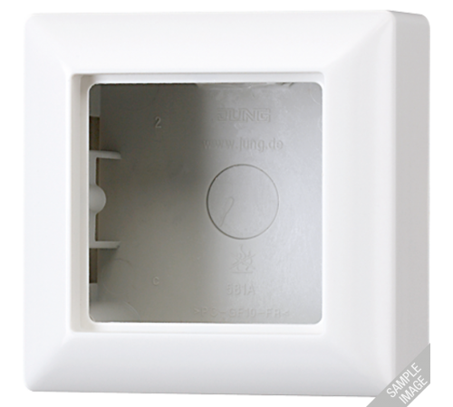 Рамка для вертикальной и горизонтальной установки, 1 пост, накладной монтаж; дюропласт; слоновая кость; AS500  AS581AW  Jung