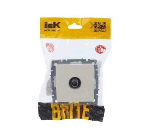 BRITE Розетка TV оконечная РТВ11-0-БрЖ жемчужный   BR-A10-O-K36  IEK