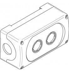 Корпус кнопочного поста MEP-2-0 на 2 элемента пластиковый  1SFA611812R1000  ABB