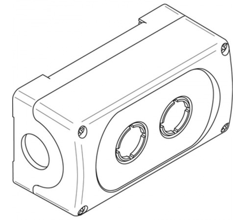 Корпус кнопочного поста MEP-2-0 на 2 элемента пластиковый  1SFA611812R1000  ABB