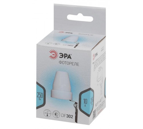 Фотореле DF 302  серый, макс. нагрузка 2200 ВА IP44 (100/1800)  Б0043805  ЭРА