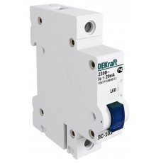Лампа сигнальная на DIN-рейку 1P цвет синий LED Л  18006DEK  DEKraft