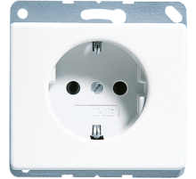 Штепсельная розетка SCHUKO 16А / 250В, пружинные зажимы; металл; белый; SL500  SL520WW  Jung