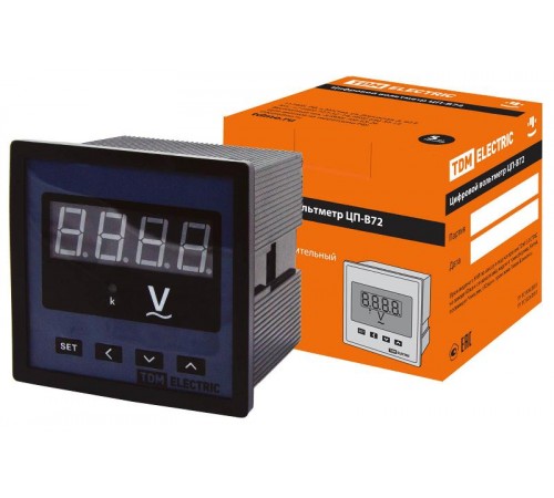 Цифровой вольтметр ЦП-В72 0-9999В-0,5-Р  SQ1102-0525  TDM