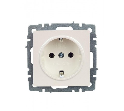 BRITE Розетка с заземлением без шторок 16А РС11-1-0-БрЖ жемчужный   BR-R11-16-K36  IEK