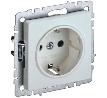 BRITE Розетка с заземлением со шторками 16А РС14-1-0-БрЖ жемчуг  BR-R14-16-K36  IEK