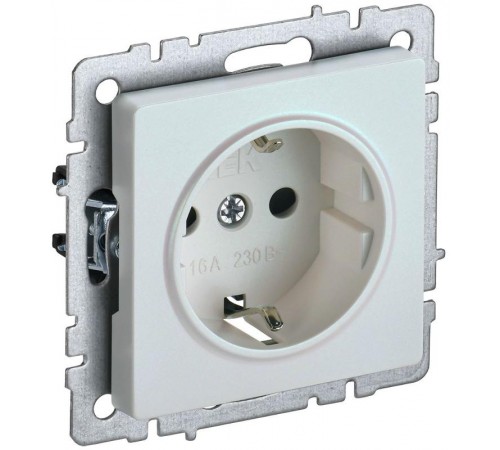 BRITE Розетка с заземлением со шторками 16А РС14-1-0-БрЖ жемчуг  BR-R14-16-K36  IEK
