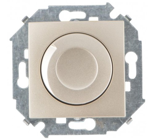 Simon 15 Шампань Светорегулятор поворотно-нажимной, 500Вт, 230В, винт. зажим  1591311-034  Simon