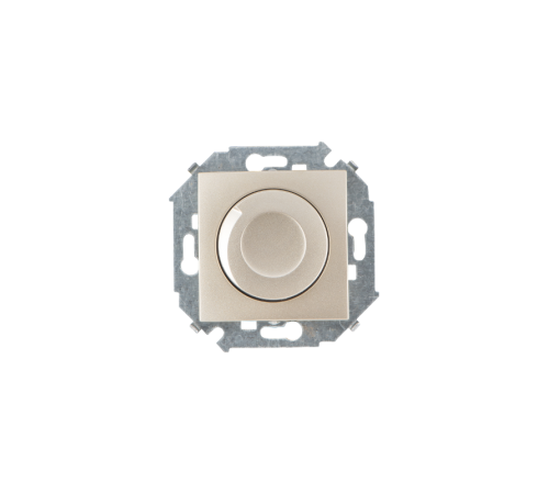 Simon 15 Шампань Светорегулятор поворотно-нажимной, 500Вт, 230В, винт. зажим  1591311-034  Simon