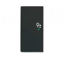 Клавиша двойная левая free@home, светорегулятор, future, цвет чёрный бархат  2CKA006220A0627  ABB