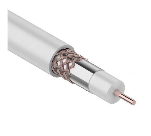 Кабель RG-6U+CU, (75%), 75 Ом, 100м., белый  01-2223  REXANT