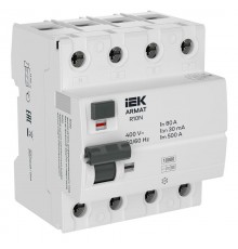 Выключатель дифференциальный (УЗО) R10N 4P 80А 30мА тип B ARMAT  AR-R10N-4-080B030  IEK